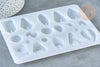 Mold for making resin pendant 125x170mm, silicone mold to make jewelry with resin inclusion, X1 G8225