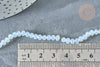 Opalescent white faceted crystal abacus bead 4mm, glass beads DIY jewelry creation, 41cm wire G8179 