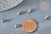 Silver-plated brass clasps for studs, earrings supply, earring accessories, 10 G8177