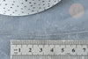 Hilo de nailon plateado metalizado 0,6 mm, creación de joyas, hilo de bordar de alta costura, creación de joyas, 5 metros G8138