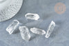 Punto de cristal de roca transparente sin perforar, piedra en bruto, cristal, piedras de perlas, piedra natural, X1 G8231