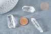 Undrilled transparent rock crystal point, raw stone, crystal, pearl stones, natural stone, X1 G8231