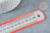 Regla graduada de acero inoxidable de 33cm, herramienta de medición de doble cara en centímetros y pulgadas G8097