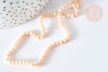 Opaque beige crystal abacus beads 4x3mm, faceted glass crystal bead, 40cm thread G8521 