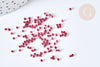 Perles tube rose foncé métallisé mat façon Delica miyuki, Perle rocaille japonaise mat, perlage tissage, Sachet 8g, X1 G8135