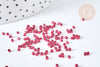Cuentas de tubo rosa oscuro metálico mate, estilo Delica miyuki, cuentas de semillas japonesas mate, cuentas tejidas, bolsa de 8 g, X1 G8135