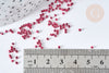 Perles tube rose foncé métallisé mat façon Delica miyuki, Perle rocaille japonaise mat, perlage tissage, Sachet 8g, X1 G8135