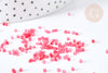 Delica miyuki style frosted effect red tube beads, Matte Japanese seed bead, weaving beadwork, 8g bag, X1 G8133