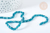 Transparent faceted glass rondelle beads turquoise blue AB 4x3mm, DIY crystal jewelry creation, 42cm wire G8254