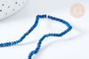 Perles rondelles verre opaque facettées bleu foncé AB 2.5x1.5mm, bijoux cristal, bijou fantaisie DIY, X1 fil de 33cmG8255
