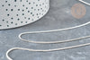 Cadena de malla plana de plata fina, suministro creativo, cadena de plata, cadena de joyería, mayorista de cadenas, 1 mm, X 5 metros G2372