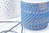 Cordón trenzado azul con hilo dorado 1.5mm-2mm, cordón scrapbooking multicolor, cuerda decoración, X 1Metro G8121