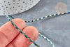 Cordón trenzado azul marino hilo oro turquesa 1.5mm-2mm, cordón scrapbooking multicolor, X 1 metro G8122
