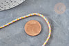 Yellow pink turquoise braided cord gold thread 1.5mm-2mm, multicolor scrapbooking cord, length 1 meter, X1 G8124