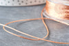 Metallic copper cord braided copper polyester 1mm, metallized cord for jewelry, X 1 meter G8171