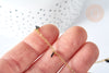 Chaine perle plexiglas facettée noire laiton doré 7x3mm, création de bijoux coloré DIY, X 1mètre G7824