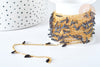 Chaine perle plexiglas facettée noire laiton doré 7x3mm, création de bijoux coloré DIY, X 1mètre G7824