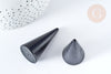 Black wooden cone Ring display, jewelry display for designer markets, unit G8117