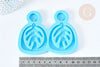 Leaf mold for making resin pendant earrings, a silicone mold for making jewelry with resin inclusion, X1 G8234