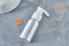 Botella de aluminio cepillado con dispensador de bomba de plástico, botella cosmética casera, 8,2x3,4cm 30ml X1 G2138