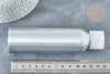 Tapa de plástico para botella de aluminio cepillado, botella de metal para cosméticos, botella para cosméticos, 14,1x4cm, 120ml, X1 G2072