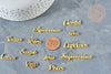 element to stick astrological sign golden zamac, a golden astrological pendant jewelry creation, 14-48mm, unit G3466
