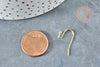 La hebilla de gancho de latón dorado soporta 22 mm, orejas perforadas, creación de joyas, hebillas doradas, lote de 50 G5822