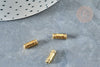 Cuenta de tubo de sol de zamac dorado 9,5 mm, cuenta de fabricación de joyas, X10 G8392