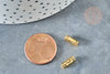 Golden zamac sun tube bead 9.5mm, jewelry making bead, X10 G8392