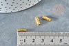 Golden zamac sun tube bead 9.5mm, jewelry making bead, X10 G8392