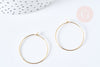 Creole ring 304 stainless steel gold 30mm, creation gold steel hoop earrings, X20 G8295
