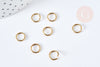 Round raw brass rings 6mm, open rings for creating brass jewelry, nickel-free, X5gr G8296