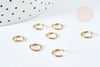 Anillos redondos de latón en bruto de 6 mm, anillos abiertos para crear joyas de latón, sin níquel, X5gr G8296