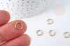 Anillos redondos de latón en bruto de 6 mm, anillos abiertos para crear joyas de latón, sin níquel, X5gr G8296