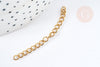 304 stainless steel gold extension chain 47-53mm, nickel-free stainless steel gold jewelry creation, X5 G4759