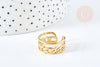 Adjustable ring wide gold chain 304 stainless steel IP size 54, women's stainless steel ring, unit G8470 