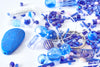 Kit de mezcla de perlas azules de Santorini, cajas y kits para crear bisutería DIY, el kit, G8346