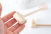 Natural wood jewelry mallet 152-157mm, jewelry creation tools, jewelry tool, set of 2 G8155