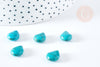 Turquoise howlite drop bead, natural howlite, turquoise bead, stone bead, 14mm, X10-G1556