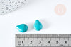 Perle goutte howlite turquoise, howlite naturelle, perle turquoise, perle pierre, 14mm, X10-G1556