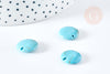 Round beads in natural turquoise howlite, stone beads, natural howlite, 14 mm, X5-G1431