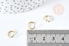 Round stainless steel gold rings 8mm, open rings, nickel-free, gold rings, X50 (6.78Gr) G2981