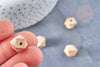 Perle bois ,bois hexagonale, perles bois, perle hexagone,Perles géométriques,11mm, X5,G6057