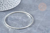 925 silver plated brass bangle bracelet 70mm, silver plated creative supplies, X1 G8351