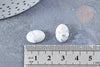 Natural white howlite oval cabochon 14 x10mm, dome cabochon for natural stone jewelry creation, X1 G8691