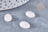 Natural rose quartz oval cabochon 14 x10mm, dome cabochon for natural stone jewelry creation, unit G8690 