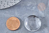 Round cabochon in transparent Plexiglas, plastic cabochon, round cabochon, - 22m, each -G8198