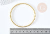 Thick bangle bracelet 4mm twisted golden brass 16K-67mm, golden brass bracelet base, golden bracelet jewelry making, unit G8508