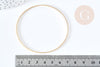 Brazalete fino de 2,5 mm de oro liso de 14K-67 mm, base de brazalete de latón dorado, fabricación de joyas de brazalete de oro, unidad G8357 