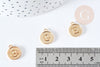 Round gold zamac initial pendant for 14mm enamel, Women's pendant, gold metal, initial pendant, jewelry creation, X1 G8589